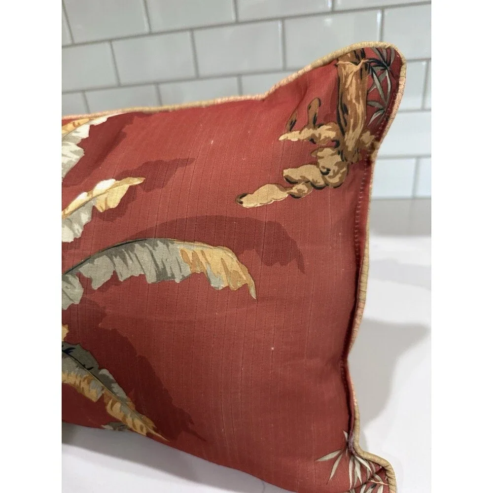 Tropical Botanical Palm Tree Accent Pillow Outdoor Indoor Home Decor